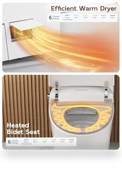 Smart Toilet with Bidet — Bathroom Essentials, SR SUN RISE