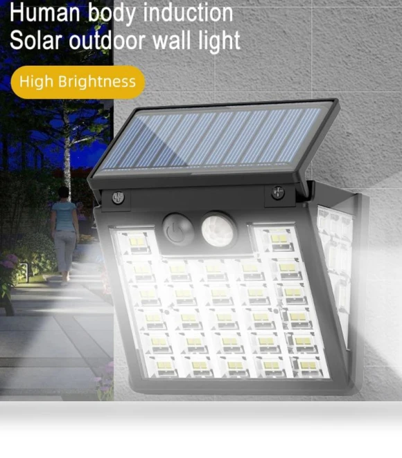 Solar Motion Sensor Wall Light — Outdoor Security & Flood Lighting, LIUXING Fire Solar Lamp
