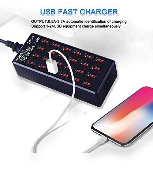 24-Port USB Charging Station — Power Hubs, MIXILIN