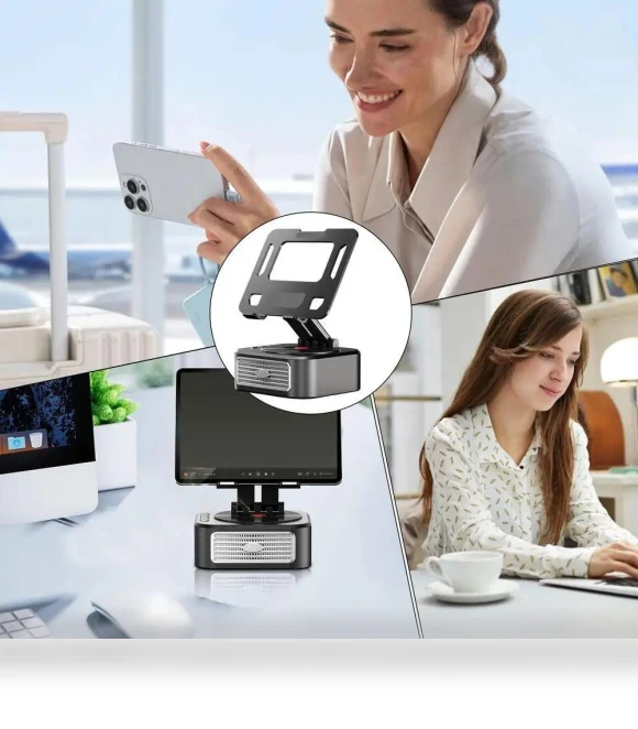 3 in 1 Desk Tablet Stand Foldable Smartphone Mount Broadcast Bracket — Mounts, Maipuxing