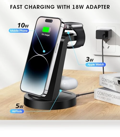3 in 1 Wireless Charging Station — Chargers, SHENZHEN GTL TECHNOLOGY CO .,LTD