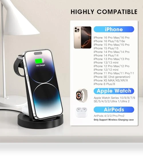 3 in 1 Wireless Charging Station — Chargers, SHENZHEN GTL TECHNOLOGY CO .,LTD