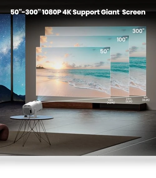 4K Projector with Wifi and Bluetooth — Home Theater Projectors, Gaimoo