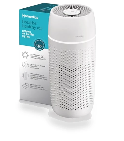 5-in-1 PetPlus UV-C Air Purifier — Activated Carbon Air Purifiers, Homedics