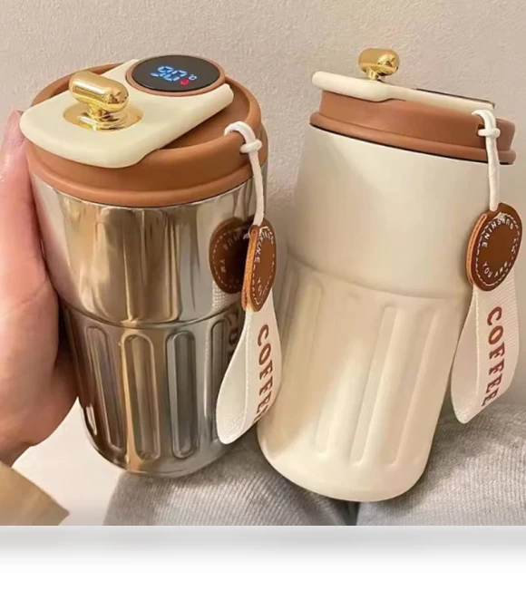 Digital LED Smart Thermos — Beverage Warmers, boho berry