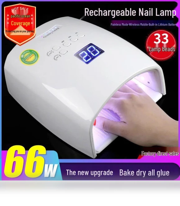Portable Wireless Rechargeable Nail Lamp with Smart Sensor — Curing Lamps, The Million