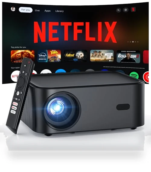 Smart Projector 4K with Wifi and Bluetooth — Home Theater Projectors, HAPPRUN
