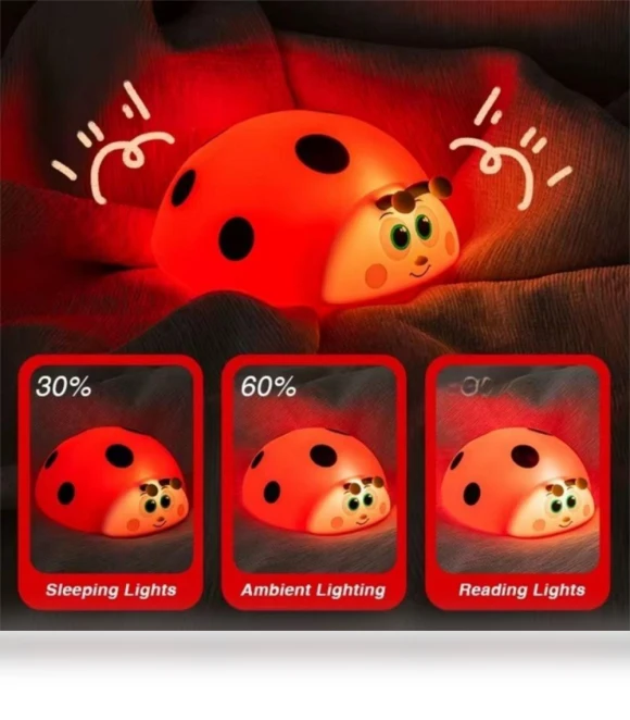 Touch Control Ladybug Night Light — Night Lights, Maipuxing