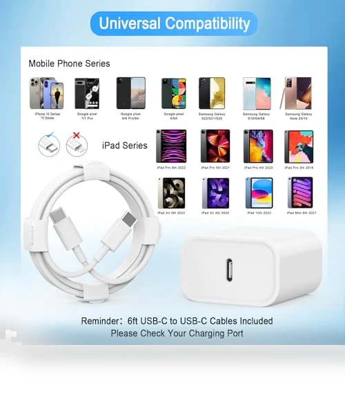 USB C Charger with 6 ft Cable — Chargers, ILOUYU