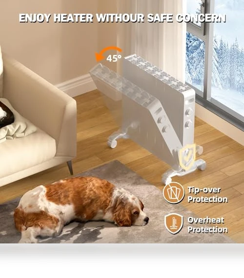 Adjustable Thermostat Convection Space Heater — Portable Heating Solutions, Eueiriup