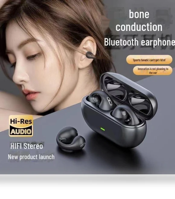 Bluetooth TWS Ear Clip — In-Ear Headphones, AI Supermarket