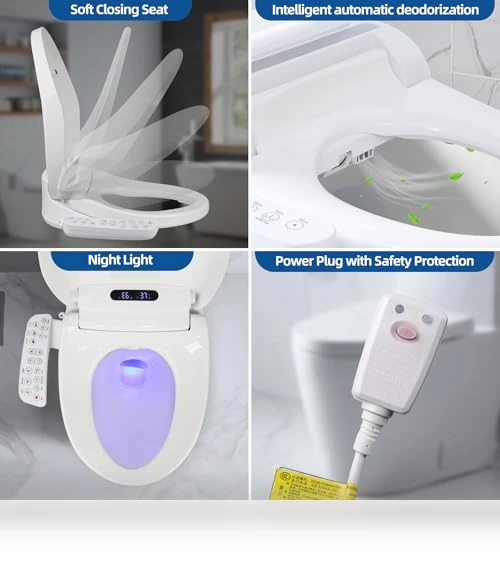 Electronic Heated Toilet Seat with Dryer and Warm Water — Bathroom Essentials, TooCust