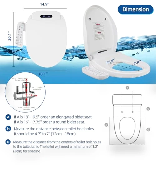Electronic Heated Toilet Seat with Dryer and Warm Water — Bathroom Essentials, TooCust