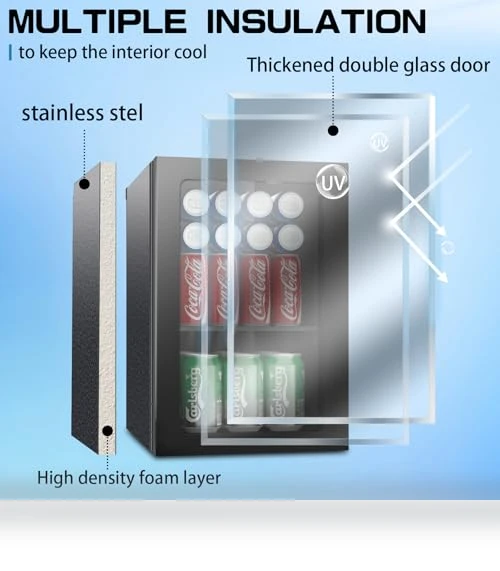 Freestanding Beverage Refrigerator — Mini Fridges, Erivess