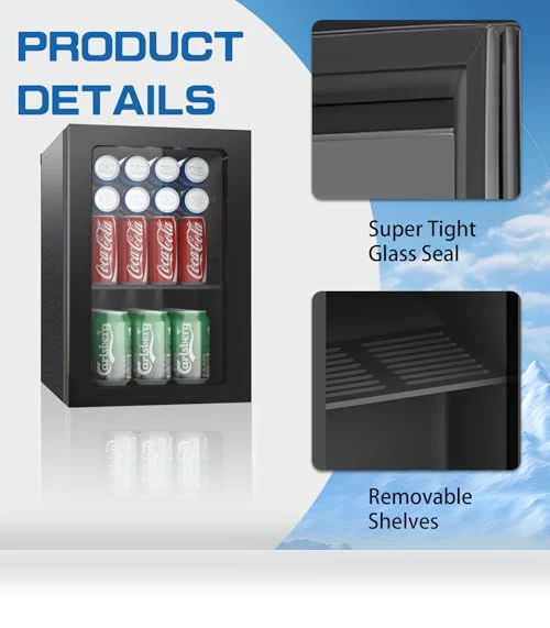 Freestanding Beverage Refrigerator — Mini Fridges, Erivess