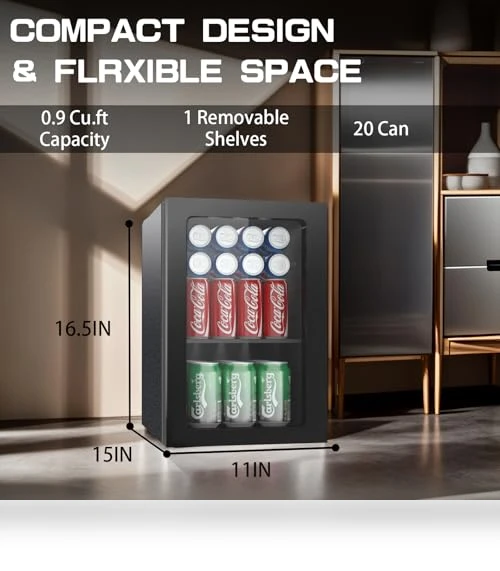 Freestanding Beverage Refrigerator — Mini Fridges, Erivess