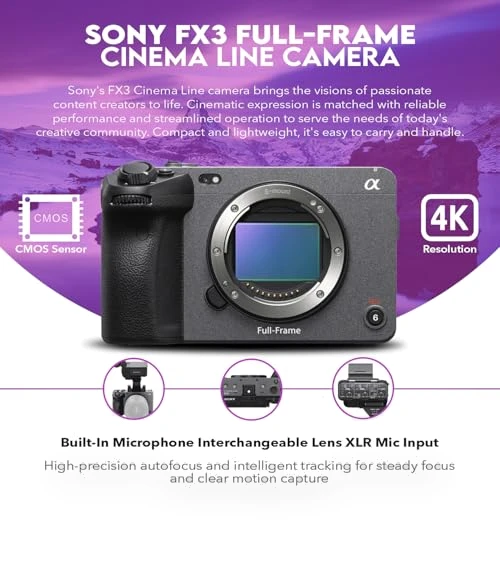Full-Frame Cinema Line Camera Bundle — Camcorder, Sony