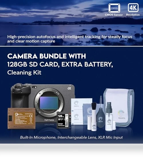 Full-Frame Cinema Line Camera Bundle — Camcorder, Sony