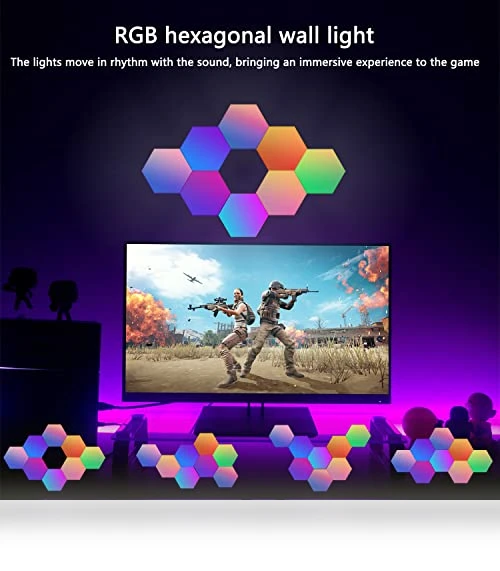 Hexagon LED Wall Light Panels — Wall Lighting, Aeasiup