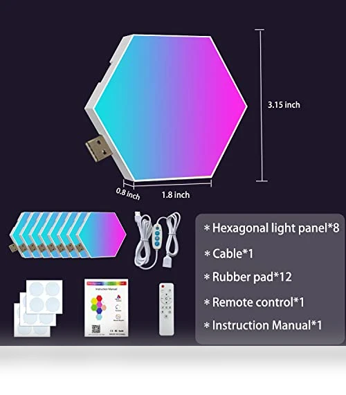 Hexagon LED Wall Light Panels — Wall Lighting, Aeasiup