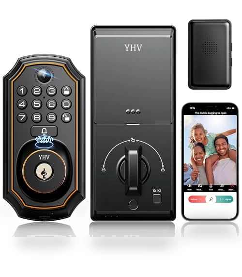 Keyless Entry Door Lock with Camera — Smart Home Security, YHV