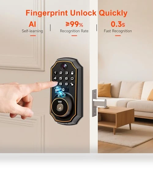Keyless Entry Door Lock with Camera — Smart Home Security, YHV