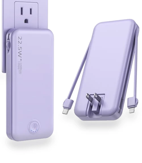 Portable Charger with Built in Cable and AC Wall Plug — Chargers, Dongguan Xionel Electronic Technology Co., Ltd