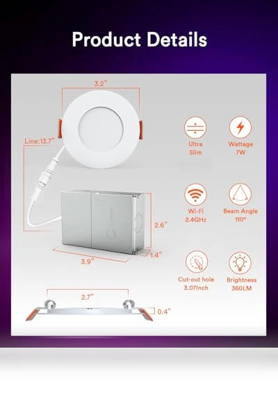 Smart LED Recessed Light — LED, Lumary