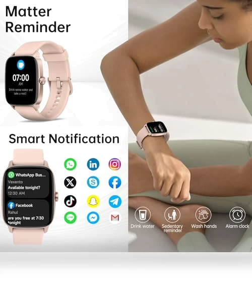 Smart Watch with Bluetooth Call & AI Voice — Smartwatches, KIBFLE