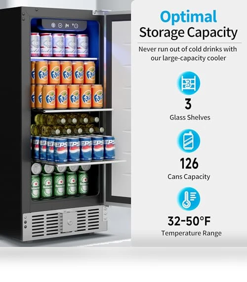 Undercounter Beverage Refrigerator — Drink Coolers, Feelfunn
