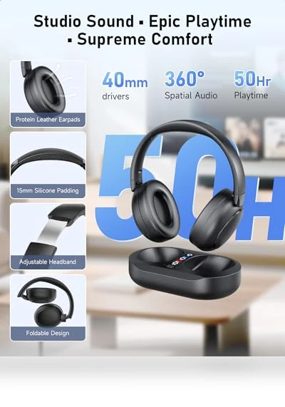 Wireless Headphones for TV Watching — Over-Ear Headphones, LORA