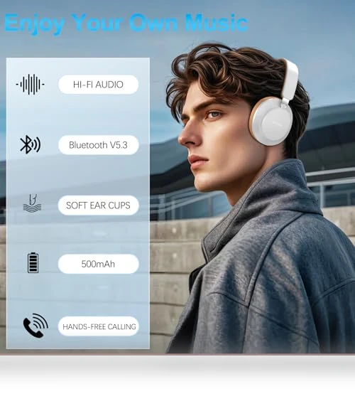 Wireless Over Ear Headphones with Active Noise Cancelling — Over-Ear Headphones, TSYUCXH
