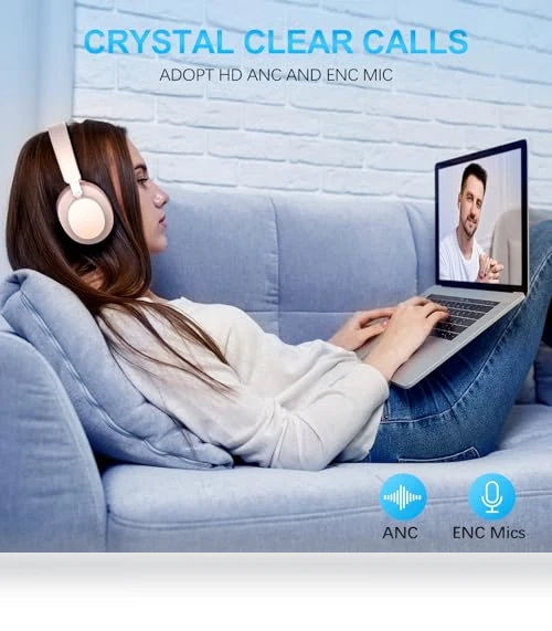 Wireless Over Ear Headphones with Noise Cancelling — Over-Ear Headphones, TSYUCXH