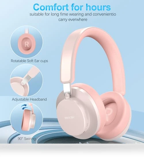 Wireless Over Ear Headphones with Noise Cancelling — Over-Ear Headphones, TSYUCXH