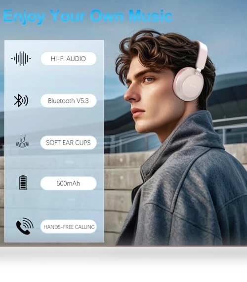 Wireless Over Ear Headphones with Noise Cancelling — Over-Ear Headphones, TSYUCXH