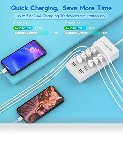 10-Port USB Charger Station — Chargers, Shenzhen Puleisile Electronic Co. Ltd.