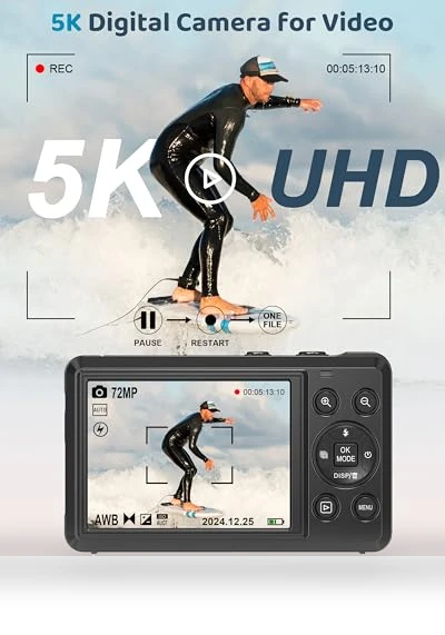 5K Digital Camera — Compact Digital Cameras, Ruwaqart