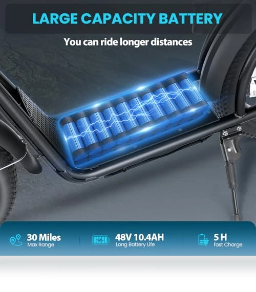Foldable Electric Scooter with Seat — Push Scooters, Caroma
