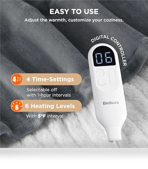 Heated Blanket Throw — Electric, Bedsure