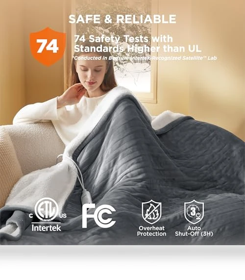 Heated Blanket Throw — Electric, Bedsure