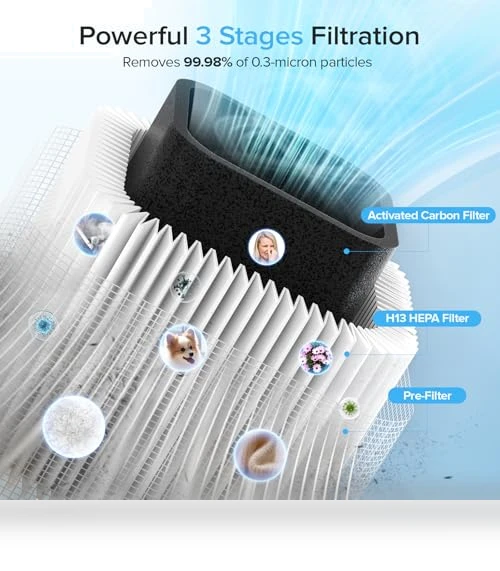 HEPA Air Purifier and Humidifier 2 in 1 — Activated Carbon Air Purifiers, Electactic