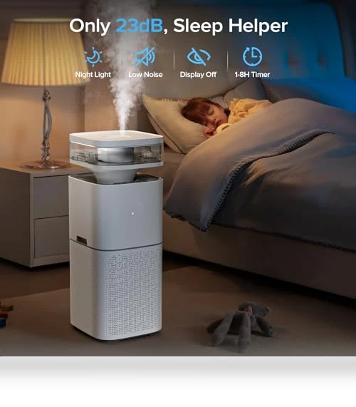 HEPA Air Purifier and Humidifier 2 in 1 — Activated Carbon Air Purifiers, Electactic