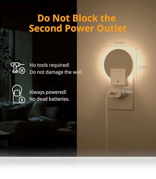 LED Backlit Night Light with Auto Dusk to Dawn Sensor — Night Lights, Lyridz