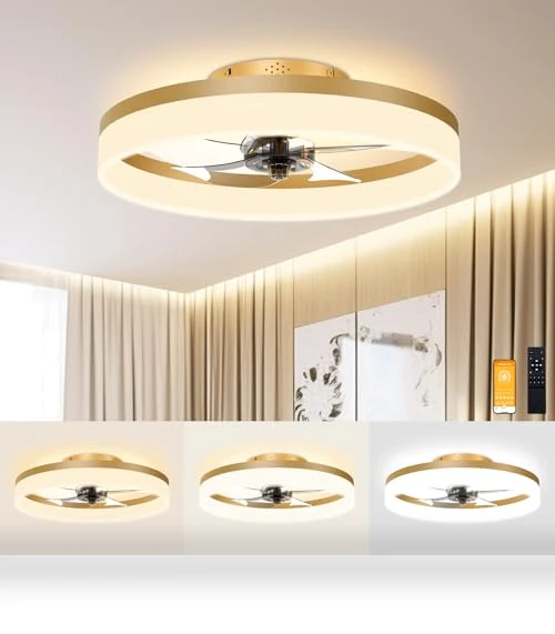 Low Profile Ceiling Fan with Lights and Remote — Ceiling Fan Lighting Solutions, VOLISUN
