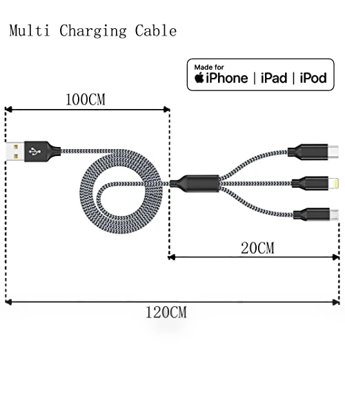 Multi Charging Cable 3Pack — Cables, Xnewcable