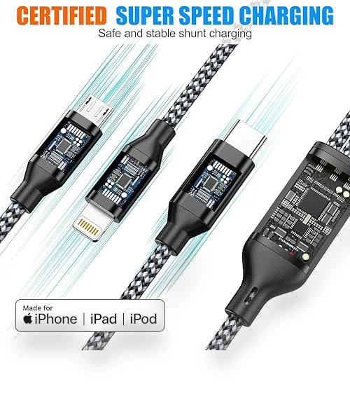 Multi Charging Cable 3Pack — Cables, Xnewcable