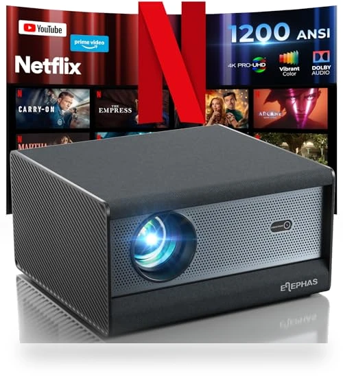 Smart 4K Projector with WiFi and Bluetooth — Home Theater Projectors, ELEPHAS