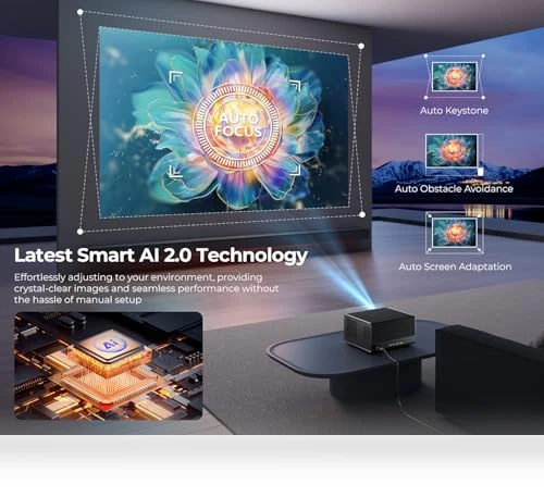 Smart 4K Projector with WiFi and Bluetooth — Home Theater Projectors, ELEPHAS