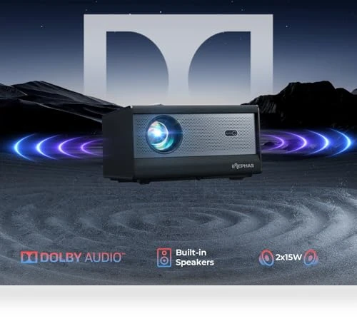 Smart 4K Projector with WiFi and Bluetooth — Home Theater Projectors, ELEPHAS