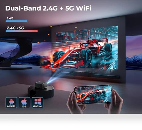 Smart 4K Projector with WiFi and Bluetooth — Home Theater Projectors, ELEPHAS